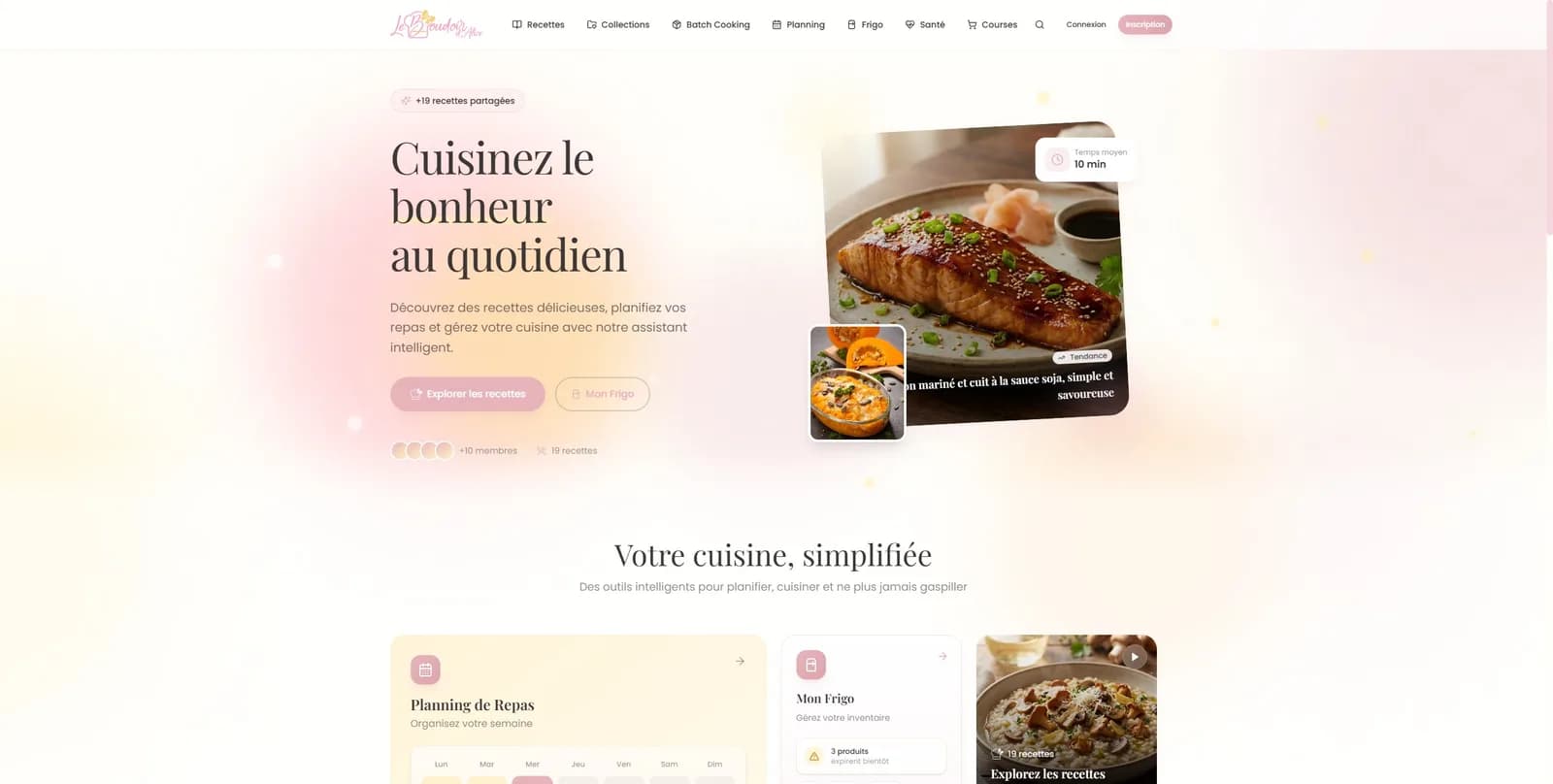 Variante de la page d'accueil du Boudoir d'Alice
