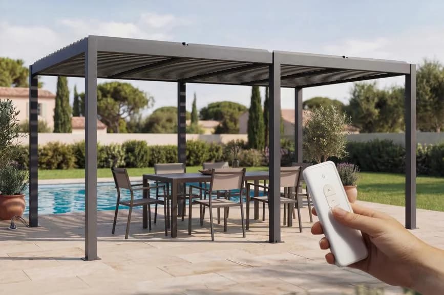Packshot de la pergola bioclimatique Cazeboo