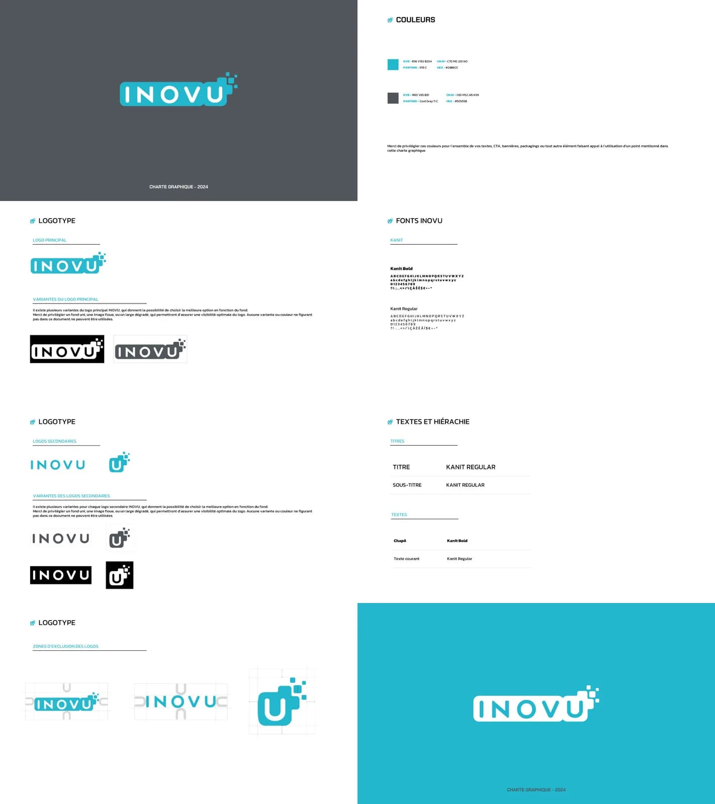 Charte graphique de la marque d'accessoires INOVU