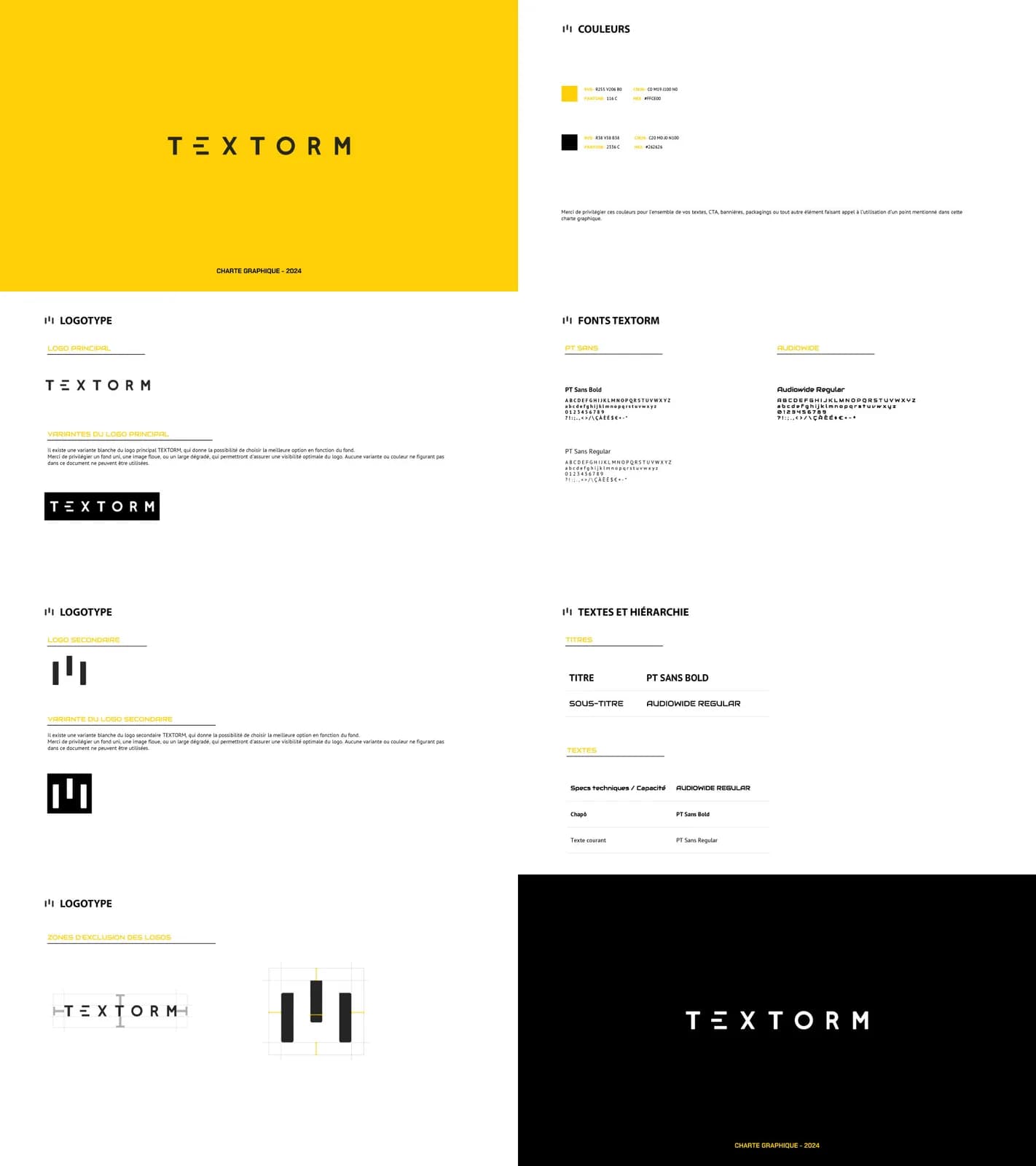 Charte graphique de la marque de composants Textorm