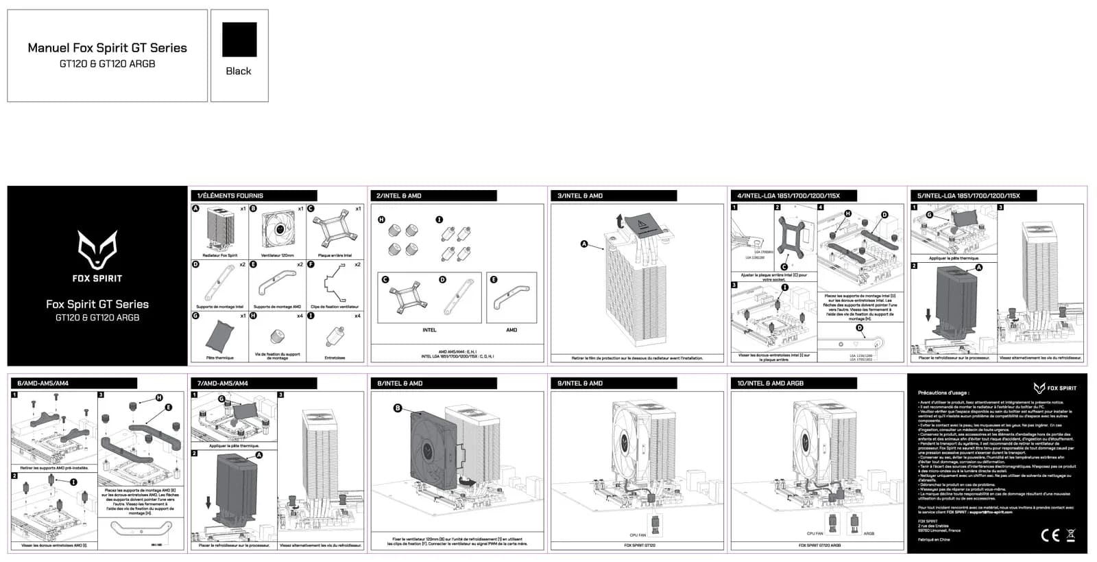 Manuel du ventilateur FoxSpirit GT120 ARGB