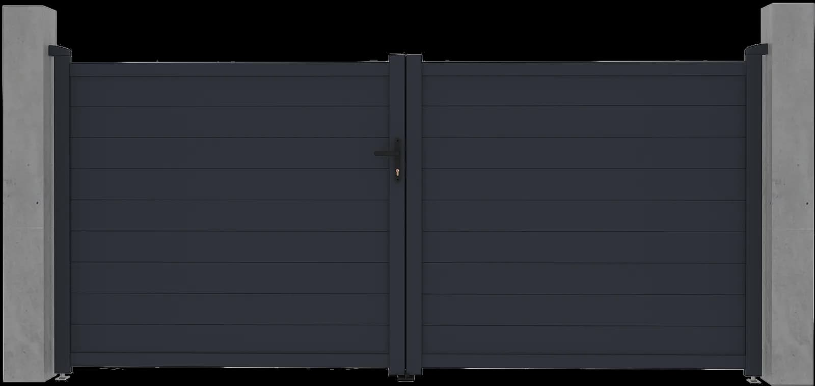 Pack produit généré automatiquement : portail EIGER, vues multiples assemblées